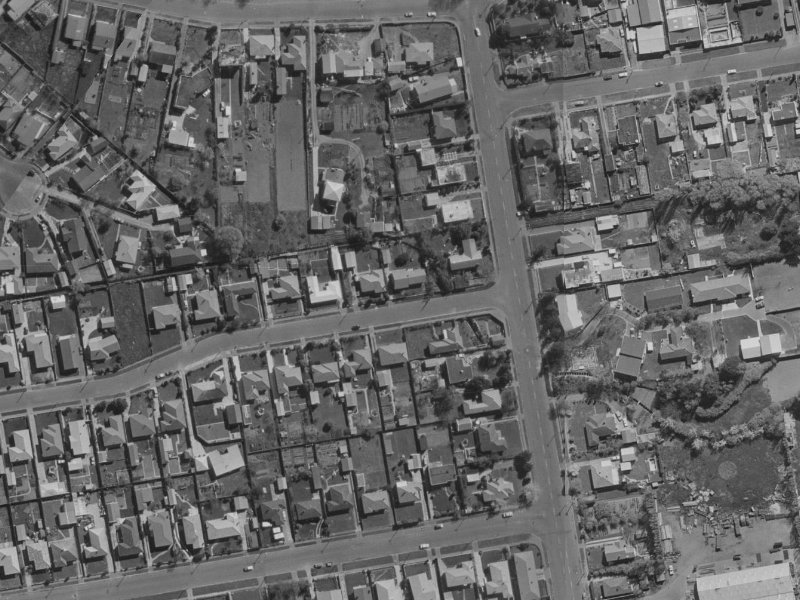 62A Achilles Street from the air, 1970-1974