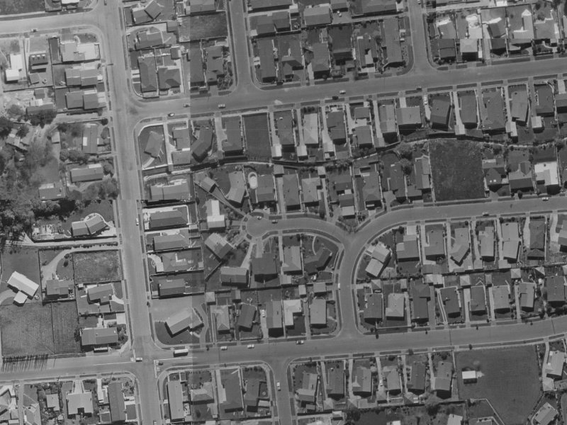 Pulford Place from the air, 1970-1974