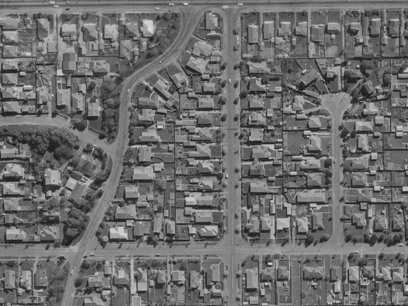 169 Petrie Street from the air, 1970-1974