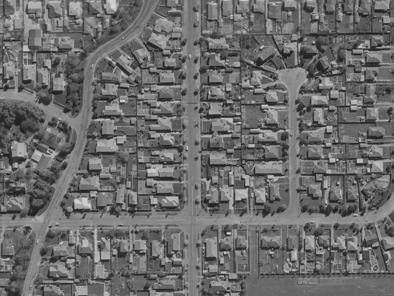 166 Petrie Street from the air, 1970-1974