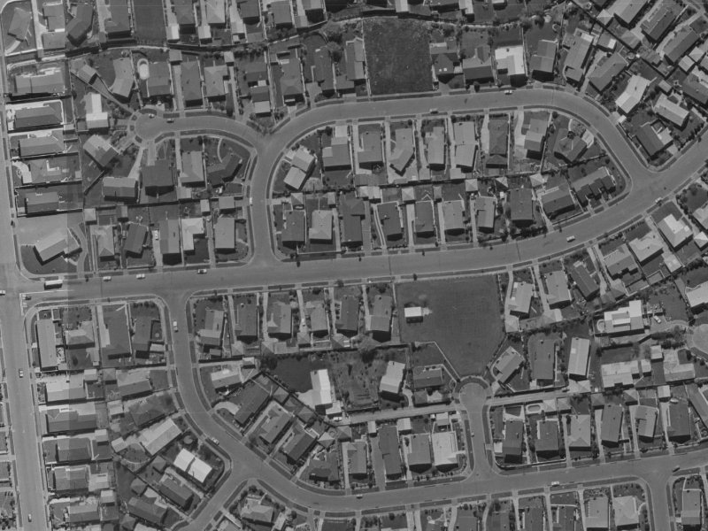 25A Grahams Road from the air, 1970-1974
