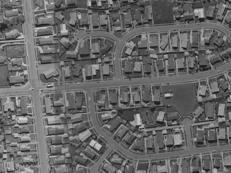 21 Grahams Road from the air, 1970-1974