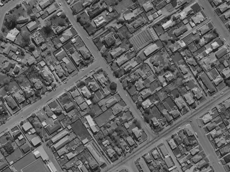 22B Browns Road from the air, 1970-1974