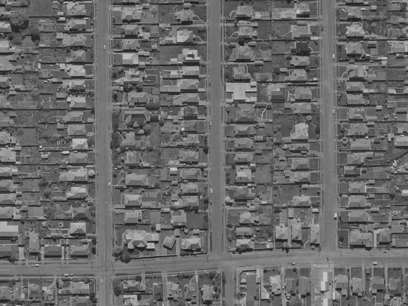 39 Cleveland Street from the air, 1970-1974
