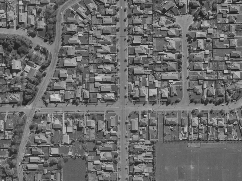 Warden Street from the air, 1970-1974
