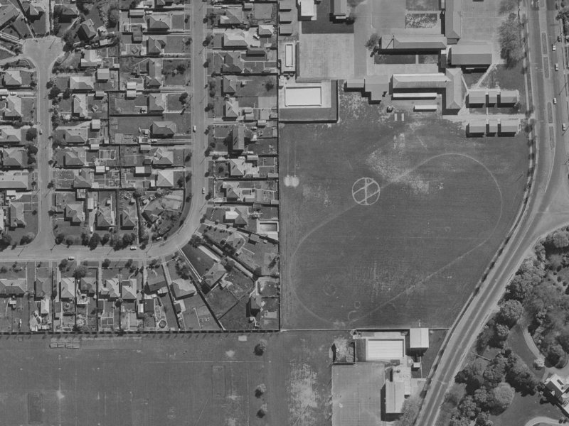 100 Warden Street from the air, 1970-1974