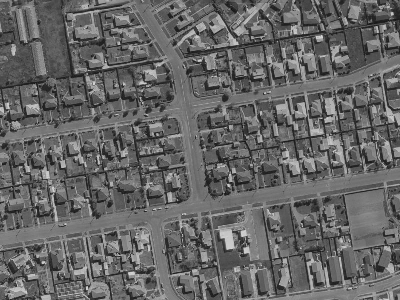 3-11 Bampton Street from the air, 1970-1974