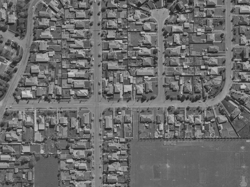 73 Warden Street from the air, 1970-1974