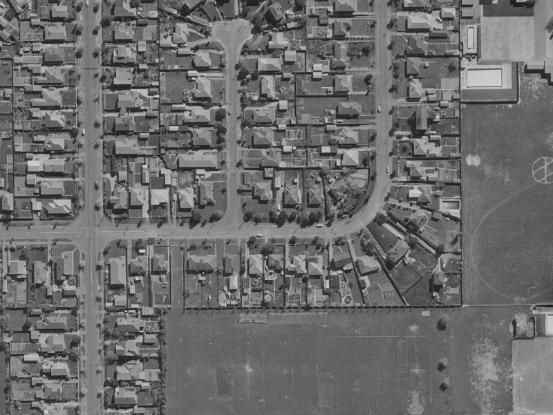 81 Warden Street from the air, 1970-1974