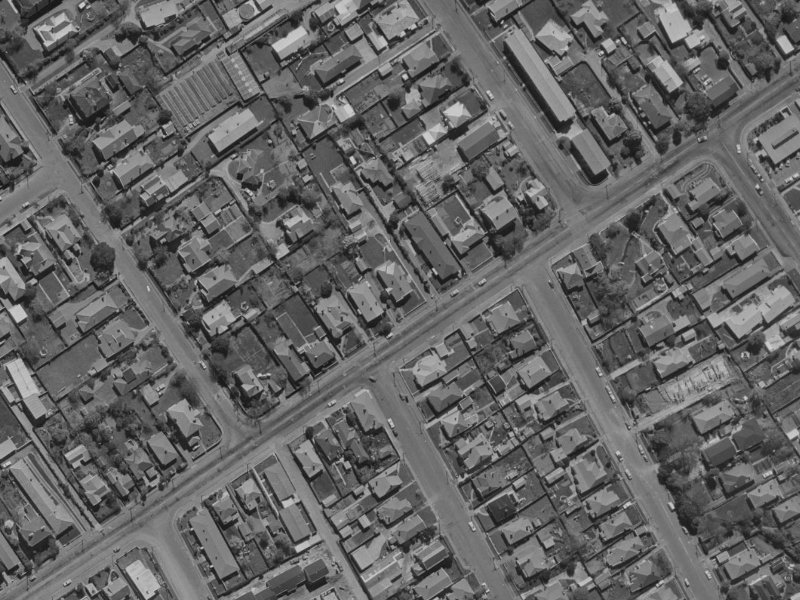 99 St Albans Street from the air, 1970-1974
