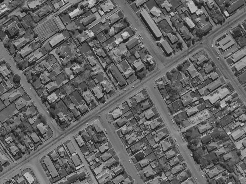 96 St Albans Street from the air, 1970-1974