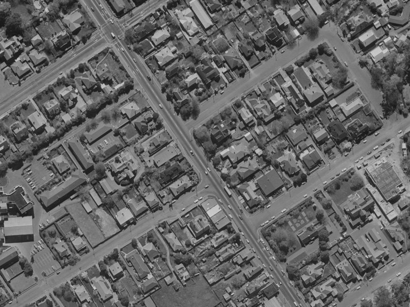 236 Papanui Road from the air, 1970-1974