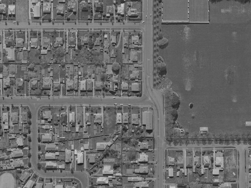 23 Winton Street from the air, 1970-1974