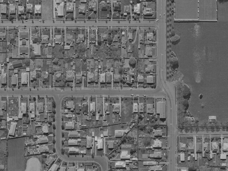 49 Winton Street from the air, 1970-1974
