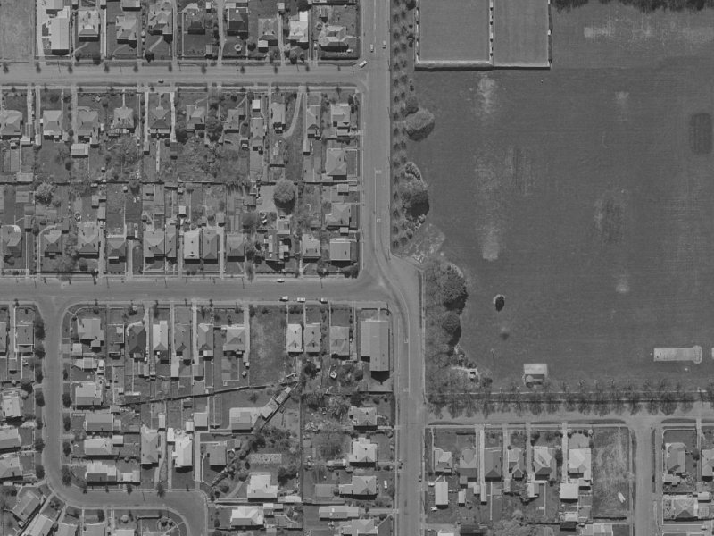 61 Winton Street from the air, 1970-1974