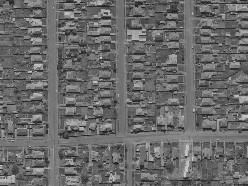 38 Cleveland Street from the air, 1970-1974
