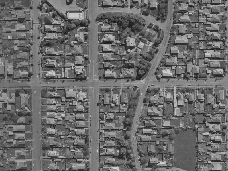 38 Warden Street from the air, 1970-1974