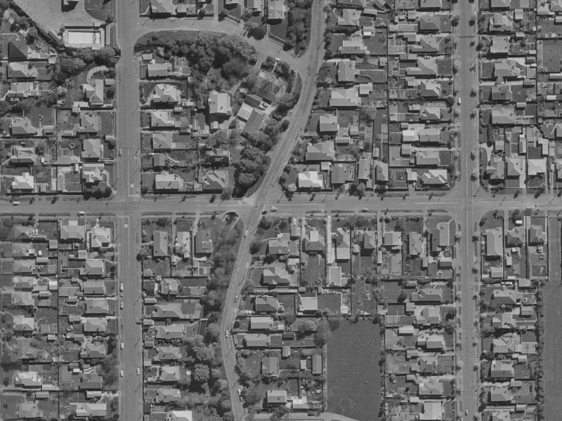 49 Warden Street from the air, 1970-1974