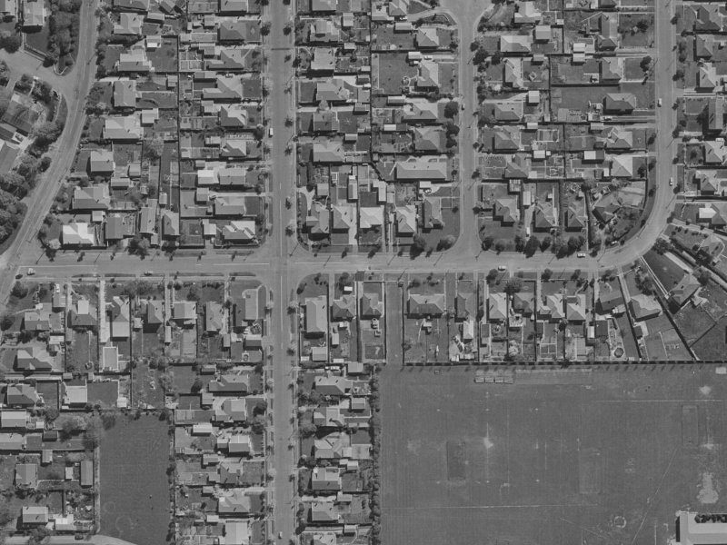 74 Warden Street from the air, 1970-1974