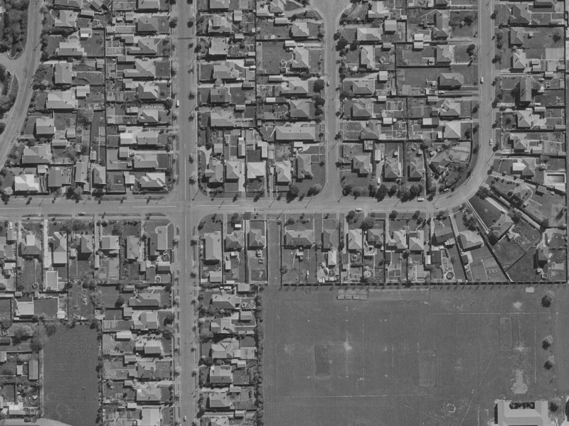 76 Warden Street from the air, 1970-1974