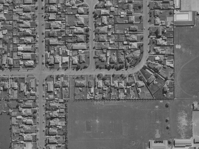 82 Warden Street from the air, 1970-1974
