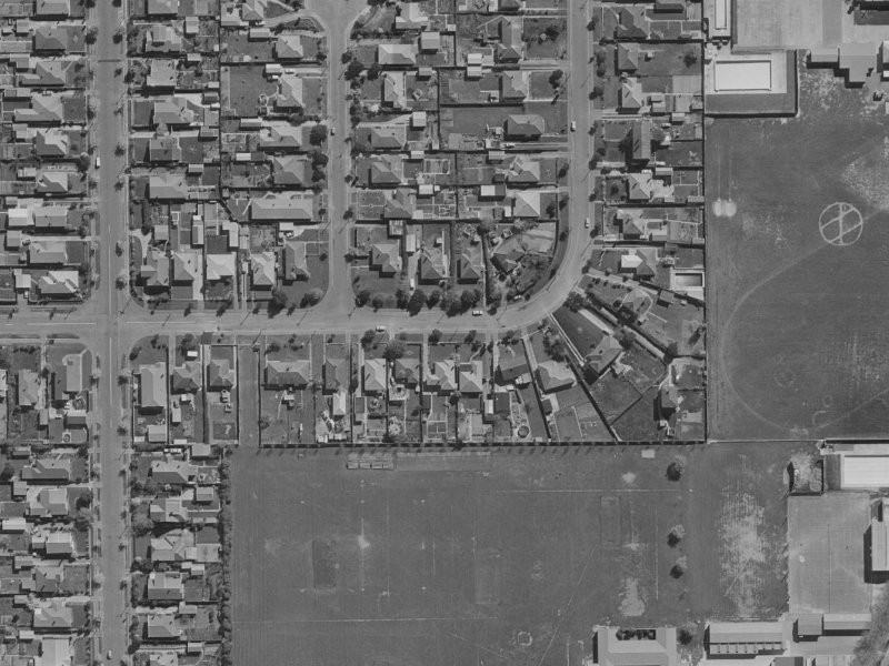 83 Warden Street from the air, 1970-1974