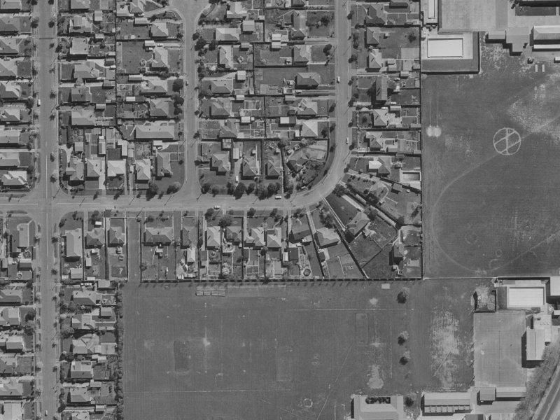90 Warden Street from the air, 1970-1974