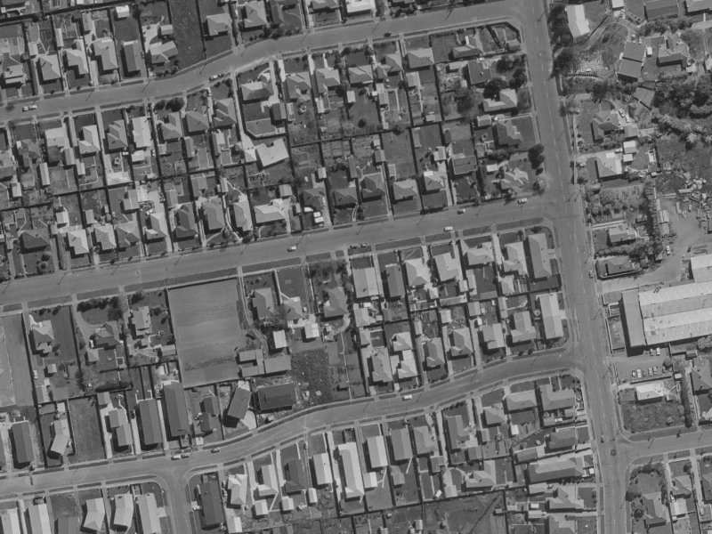 58 Coopers Road from the air, 1970-1974