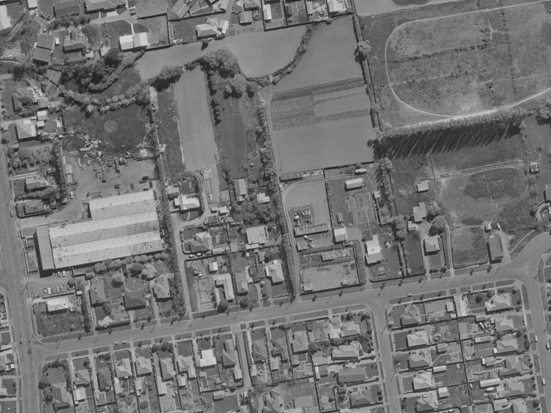 61 Birchfield Avenue from the air, 1970-1974