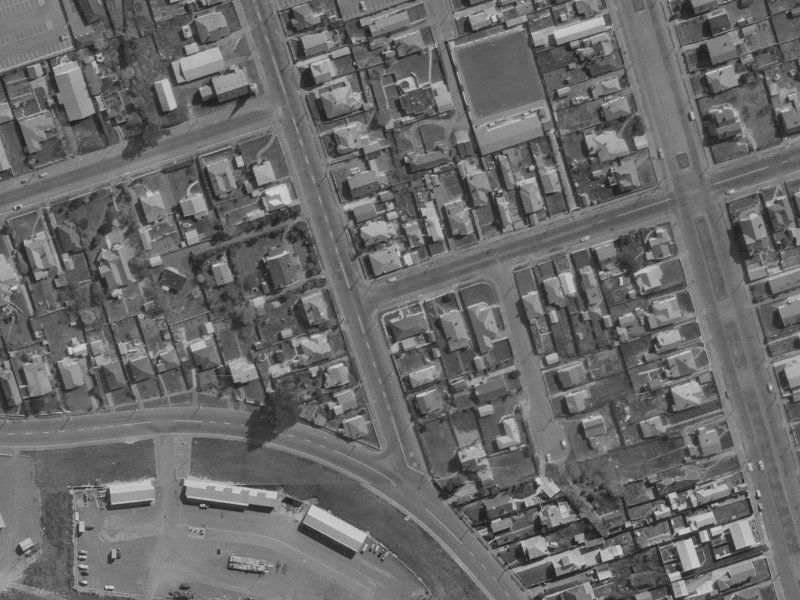 40 Hood Street from the air, 1970-1974