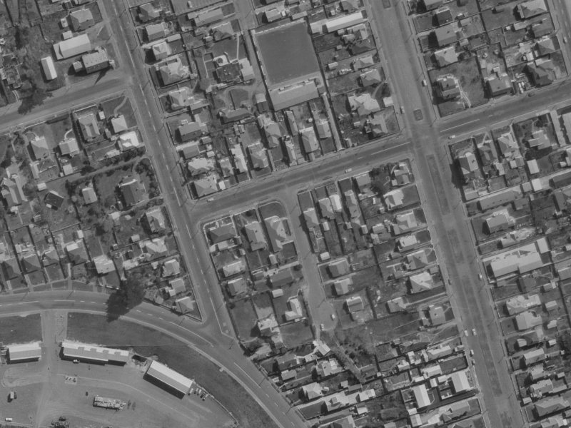 39 Hood Street from the air, 1970-1974