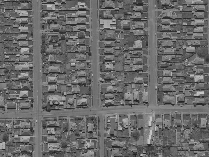 11 Woodville Street from the air, 1970-1974
