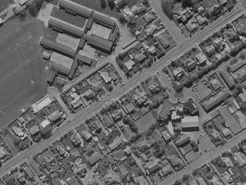 130 Heaton Street from the air, 1970-1974