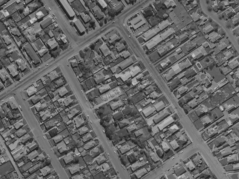28 Albany Street from the air, 1970-1974