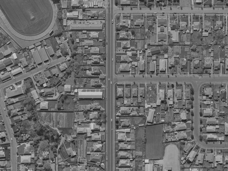 2 Winton Street from the air, 1970-1974