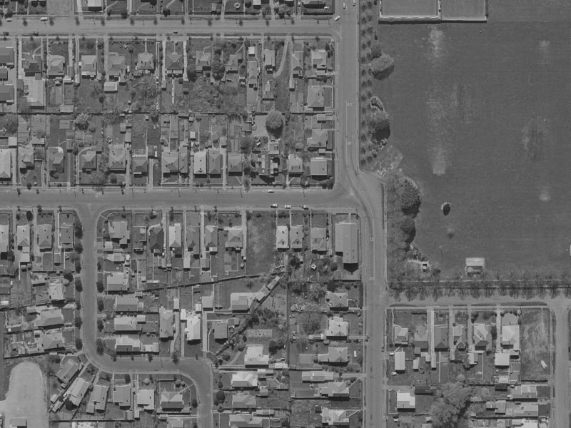 26 Winton Street from the air, 1970-1974
