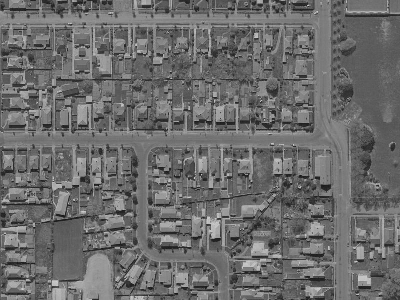 44 Winton Street from the air, 1970-1974