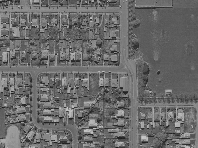 55 Winton Street from the air, 1970-1974