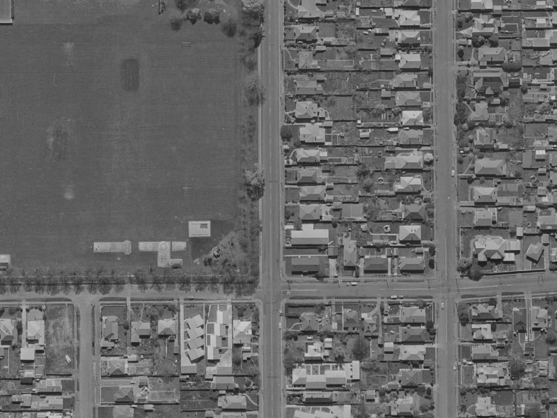630 Barbadoes Street from the air, 1970-1974