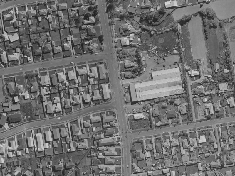 181-183 Gayhurst Road from the air, 1970-1974