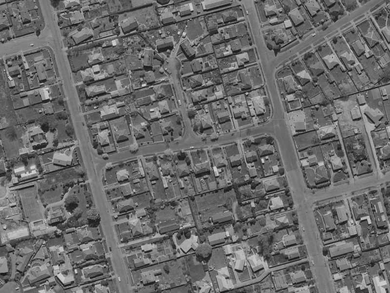 Newall Avenue from the air, 1970-1974