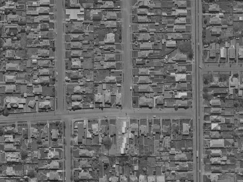 7 Woodville Street from the air, 1970-1974