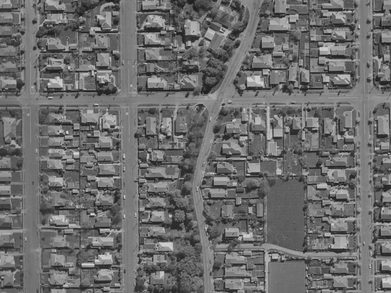 135 Stapletons Road from the air, 1970-1974