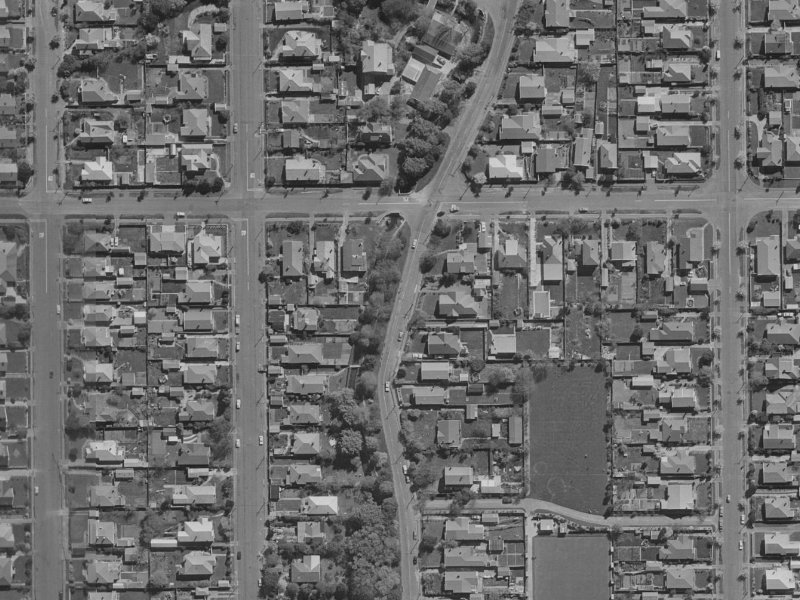143 Stapletons Road from the air, 1970-1974