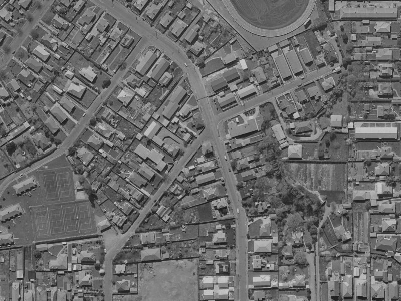 58 Trafalgar Street from the air, 1970-1974