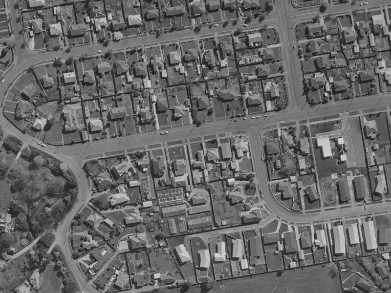 16 Coopers Road from the air, 1970-1974