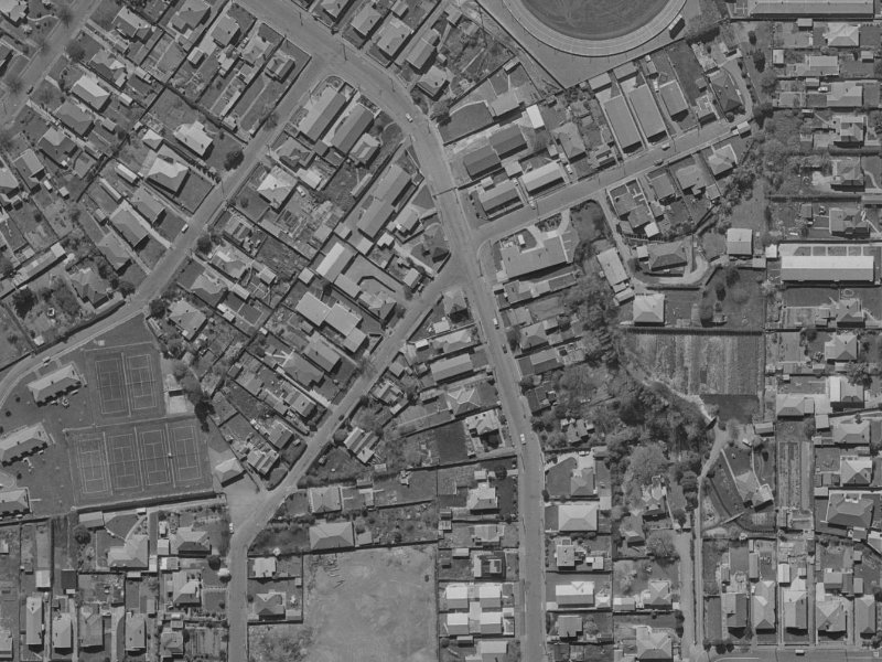 51 Trafalgar Street from the air, 1970-1974