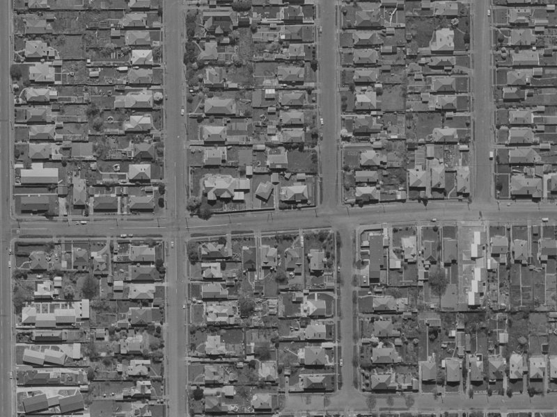 78 Edward Avenue from the air, 1970-1974