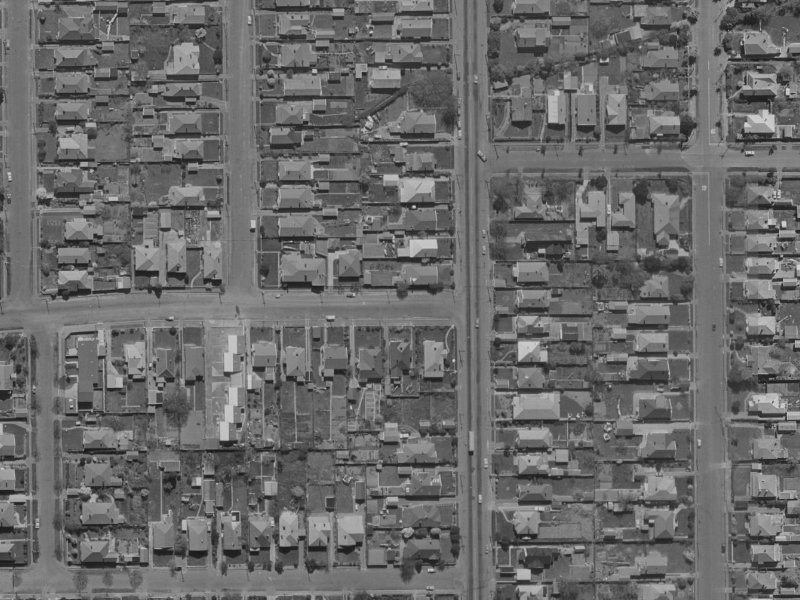 111 Edward Avenue from the air, 1970-1974