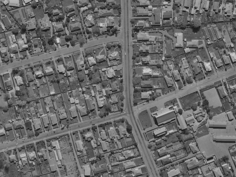 85 Idris Road from the air, 1970-1974